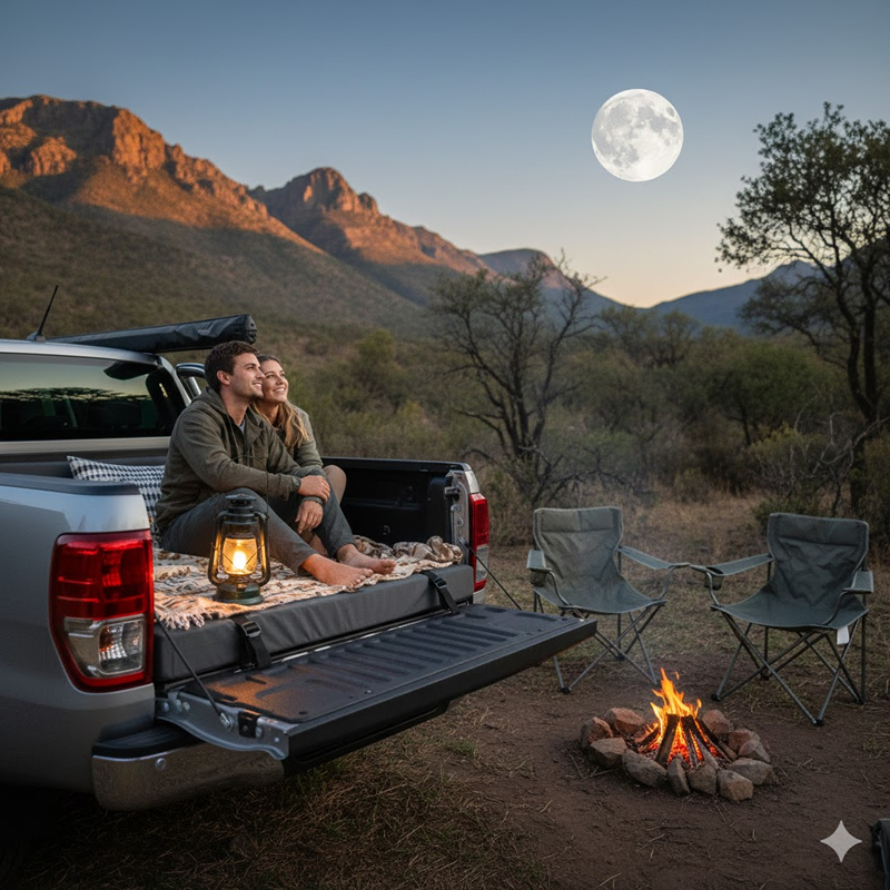 Custom Navara canopy mattress for camping