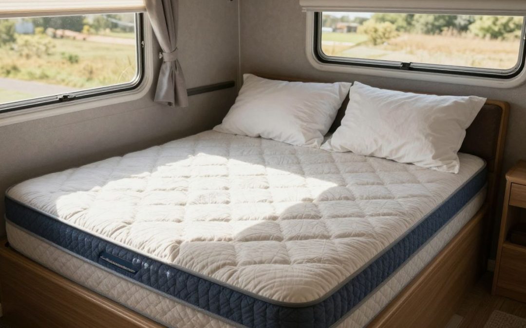 Comfortable caravan mattress in a South African caravan