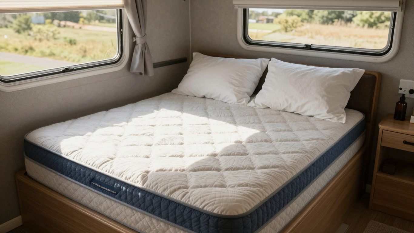 Comfortable caravan mattress in a South African caravan