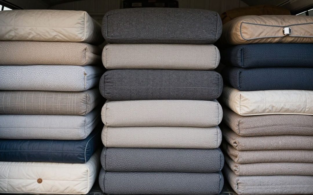 Various truck mattresses in different sizes and thicknesses.